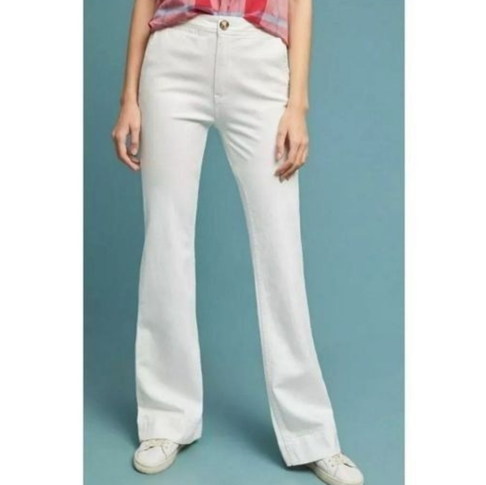 ANTHROPOLOGIE Pilcro High-Rise Bootcut Jean Size 25 - White